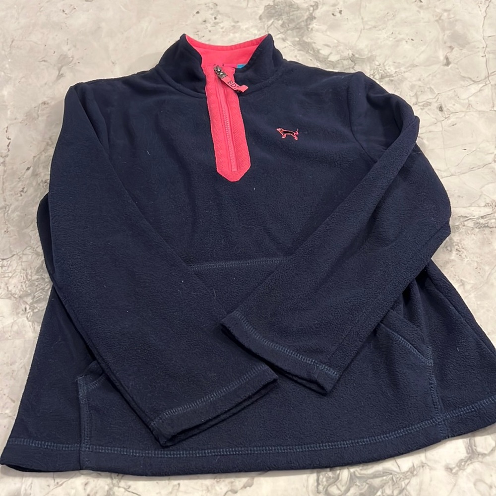 The Black Dog Navy & Pink Fleece